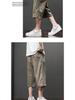 Men's Lightweight Cropped Straight-Leg Casual Trousers - Breathable, Versatile, Large Size, Slightly Elastic
