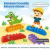 6PCS/Set Stepping Stones Balance Training Beam Crocodile Stepping Stones  Parent-Child Game