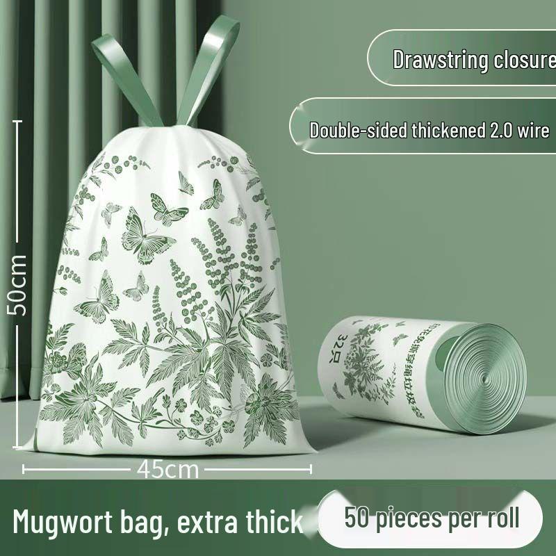 Okas Tear-Free Portable Capibara Thickened Large Garbage Bags for Home, Kitchen, and Dormitory with Drawstring