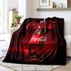 Christmas Gift Halloween Themed Cola Beverage Coca Cola Blanket Soft Home Furnishing Nap Decoration Four Seasons Warm Sherpa Blanket U24