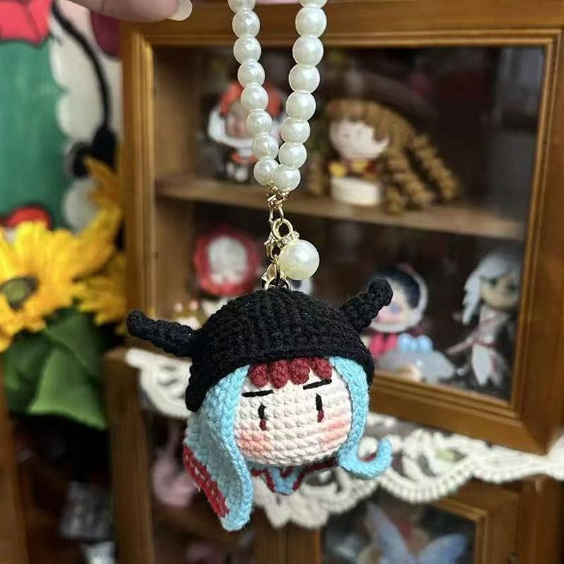 1 Set Croissant Hat Hands-On Gift Ornament G-Dragon Makes A Strong Return To Pink With Crochet Diy Material Bag Pendant Keychain
