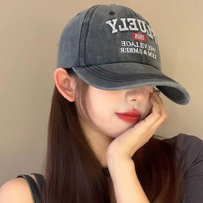 Print Baseball Hat For Women Sun Protection Visors Fashion Vintage Duck Tongue Cap For Men And Women Solid Color Cotton Peaked Hats Ricygvm