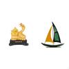 Iron Sailboat Sculpture Animal Statue Cornucopia Collectible Art Crafts Chinese Year Feng Shui