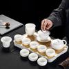 Mutton Fat Jade White Porcelain Kung Fu Tea Set