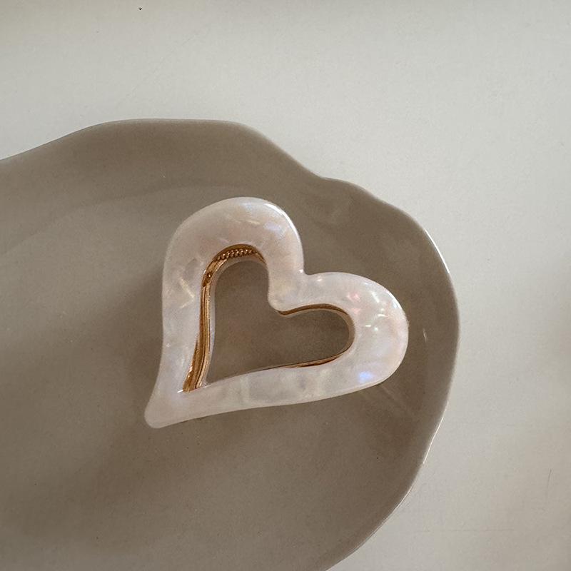 Korean Version of Love Hairpin Retro Grab Clip Elegant Shark Clip hair clip claw clamp Headwear Girls Women Hair Accessories