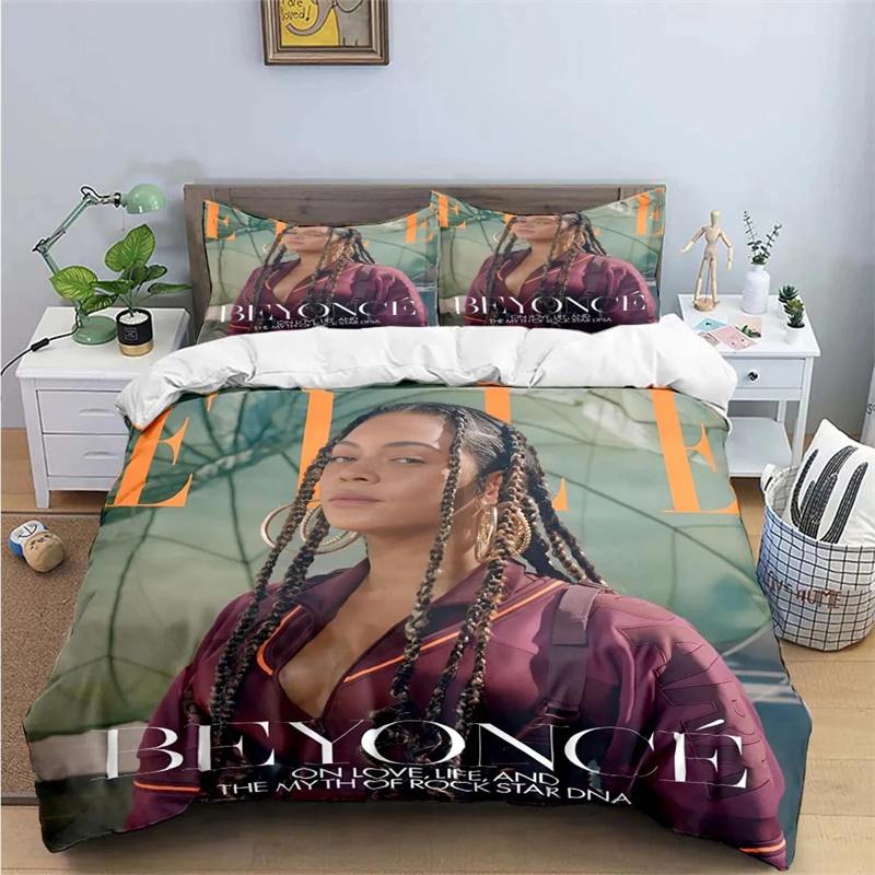 Beyonce Bedding Set Pop Singer Duvet Cover Pillowcase Twin Queen King Size for Boys Girls Adult Home Textile