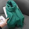 Winter women's red imitation cashmere scarf high sense 2025 will scarf soft temperament versatile warm shawl men