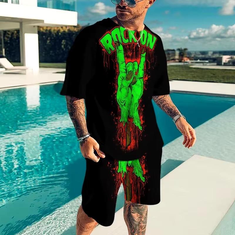 

Последняя летняя мужская одежда, 3D-печать, мужские модные спортивные костюмы, свободные футболки с коротким рукавом, штаны, комплекты, мужские футболки, шорты 5XL