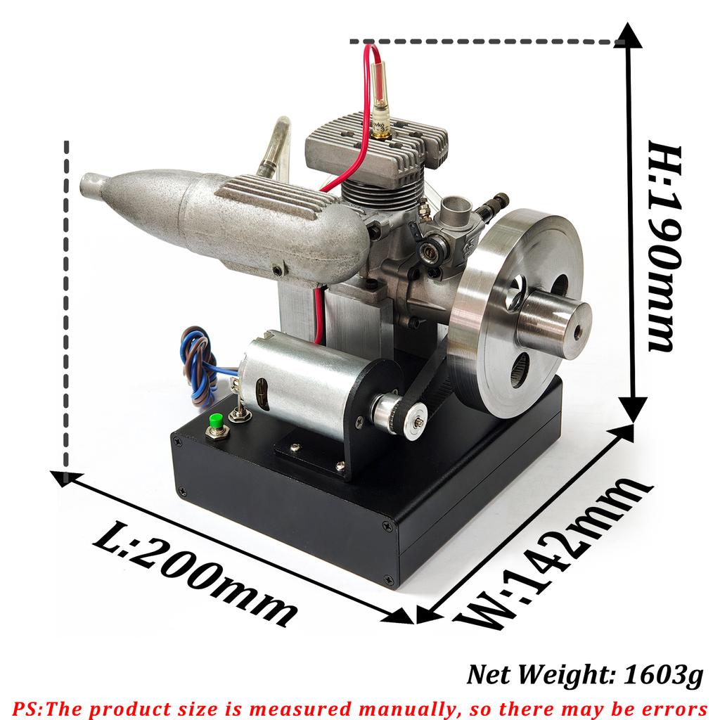 OS32 Engine DIY Modified Engine Model  with Base Motor Piston Rings Desktop Ornament Model Toy Metal Miniature Engine Model