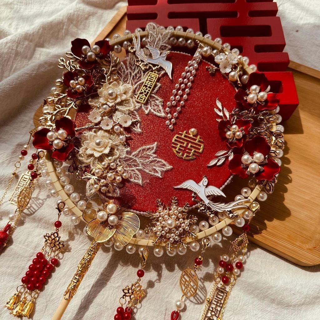 DIY Wedding Bride's Double-sided Handheld Fan Kit - Xiuhe & Hanfu Inspired
