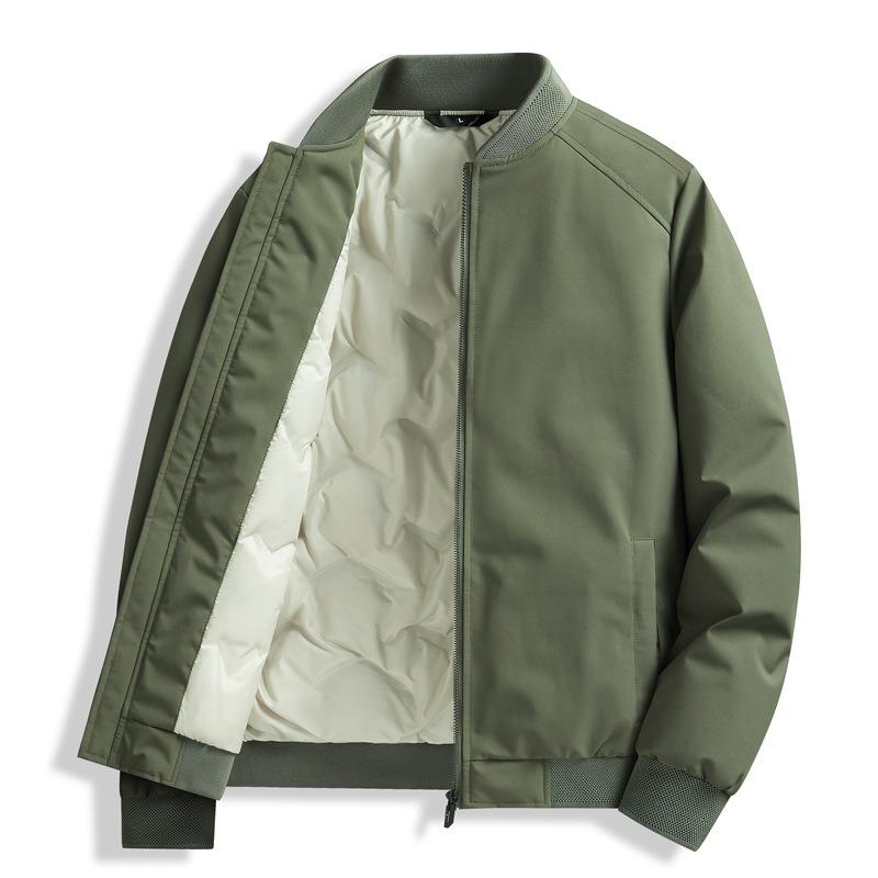Baseball collar down jacket men's winter warm and cold% white duck down cold-proof high-end casual jacket men