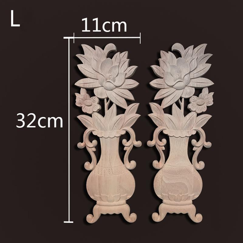 Europe Wood Appliques Onlays Decorative Wood Decals For Furniture Carving Decoration Wall Doors Cabinet Furniture Home Decor