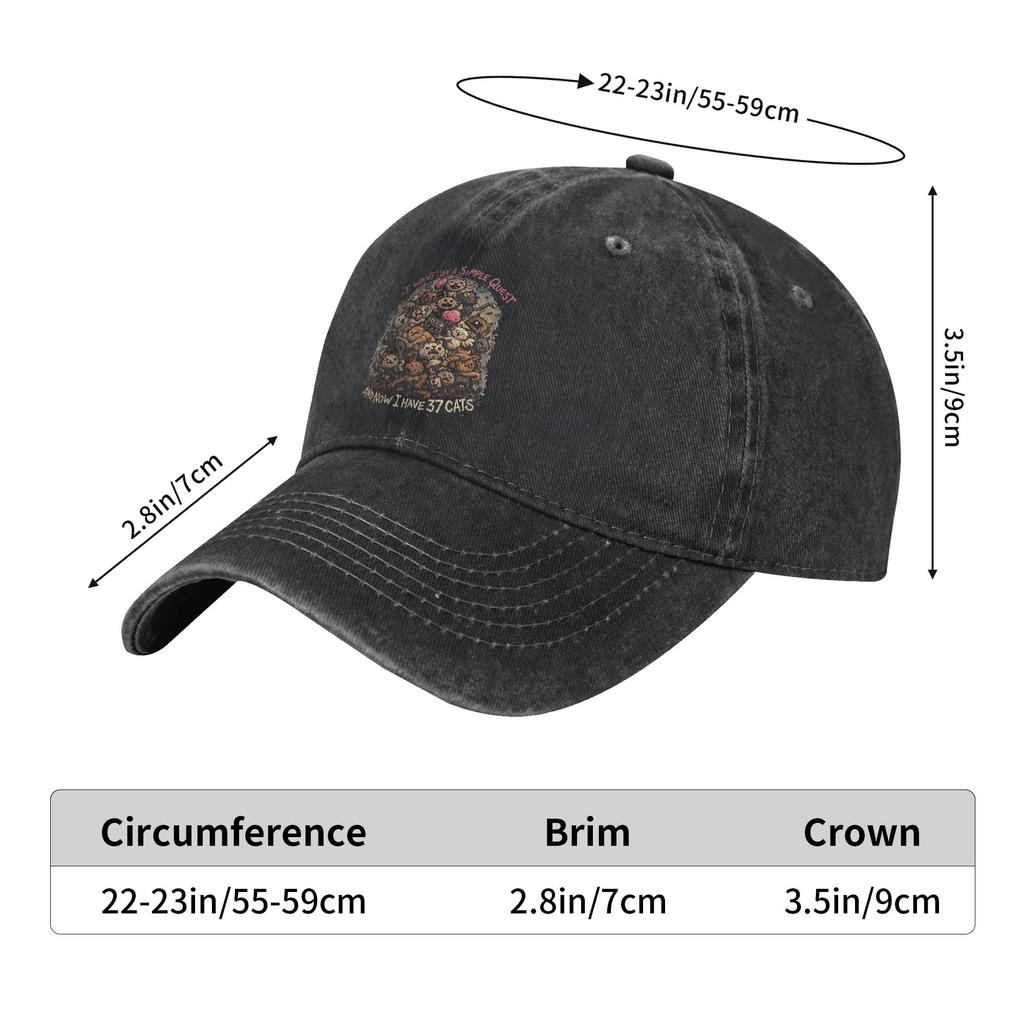 Mewgenics I Went On A Simple Quest And Now I Have 37 Baseball Cap Unisex Style Distressed Denim Cap Unstructured Soft Hats Cap