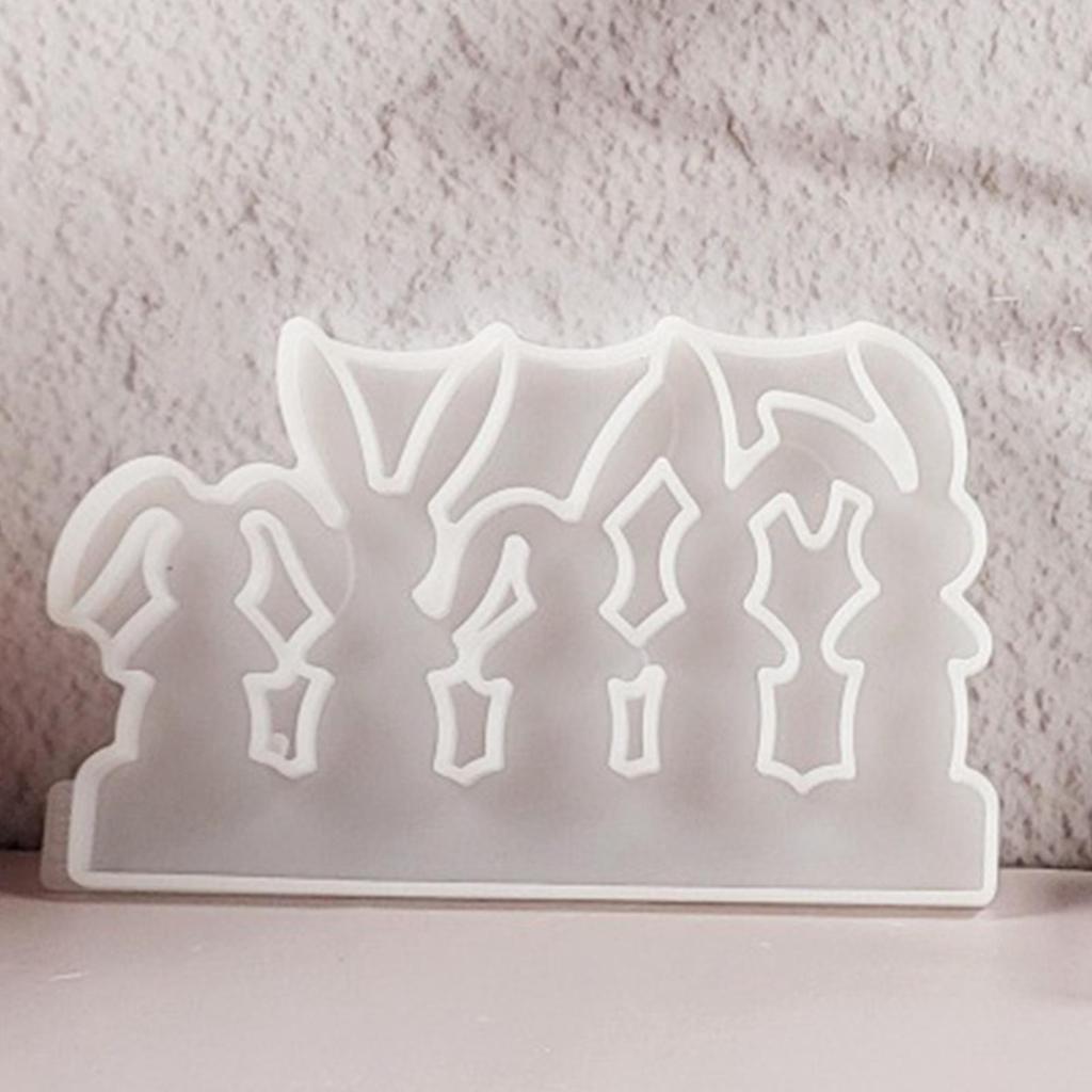 Bunny Molds Silicone Easter Craft Mould Rabbit Holiday Ornament Molds For Candle Holder Insert Plaster Ornament Resin Art Home