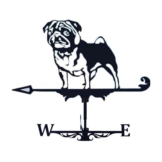 Fém Szélkakas Retro Kakas Kutya Madár Szélkakas Fekete Állat Szélkakas Szélirányjelző Tetőre Kültéri Gazdaság Udvar Kert Pavilon Dekor