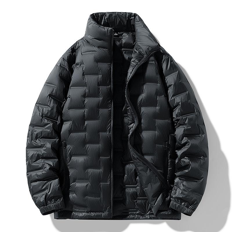 

Men s winter new down jacket, solid color turtleneck, versatile down innerwear, lightweight, can be worn outside, men s clothing 4XL
