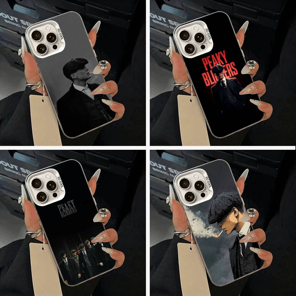 P-Peaky-B- Blinders-movie Phone Case For iPhone 17,16,15,14,13,12,11 Plus,Pro Max,XS,white Silver Phone Case