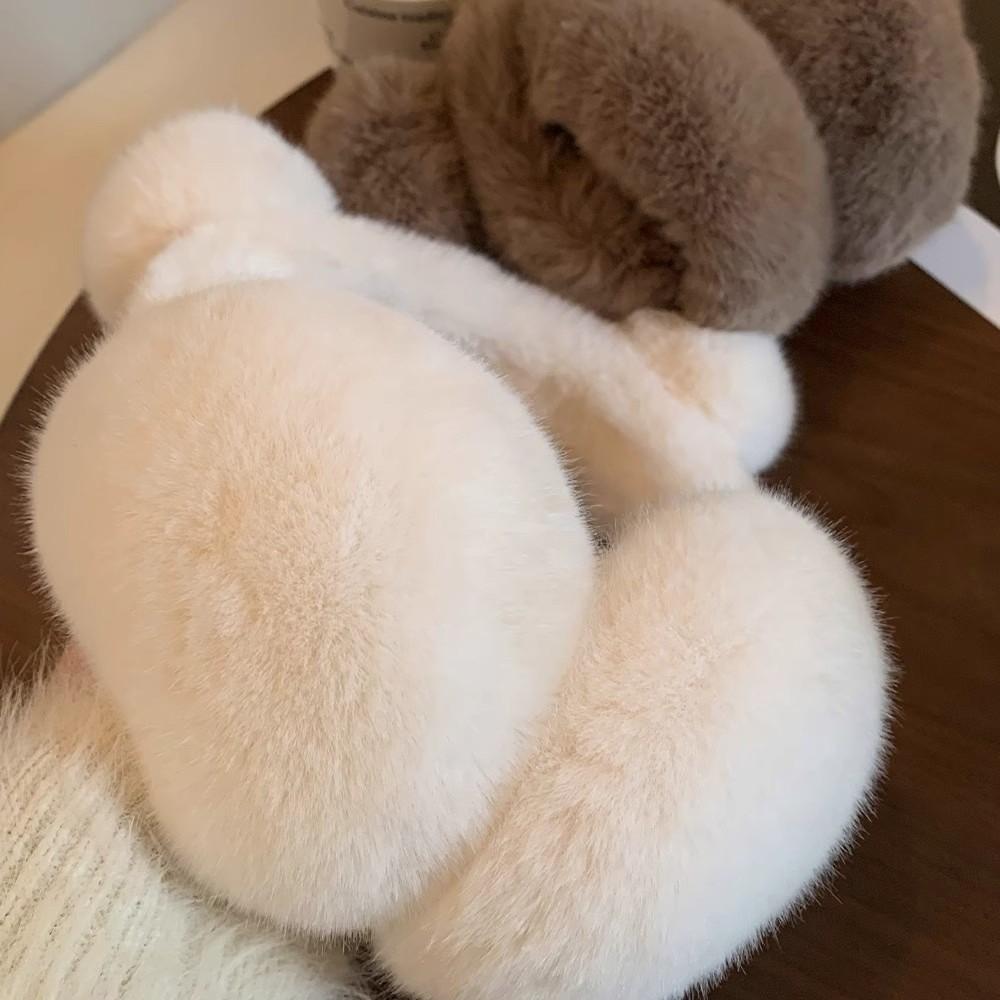 Fashion Bear Ear Earmuffs Anti-Freeze Foldable Ear Cover Thickened Keep Warm Winter Ear Muffs for Women Girls