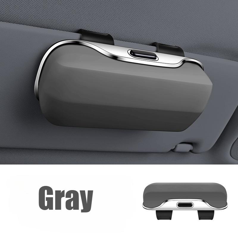 Car Visor Glasses Case Premium ABS Flocking Inner Auto Sunglasses Organizer Storage Case Anti-Scratch Eyeglasses Protection Box