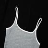 Women Spring Summer Spaghetti Strap Solid Color Slim Long Knitted Dress Ladies Sling Backless Party Dress