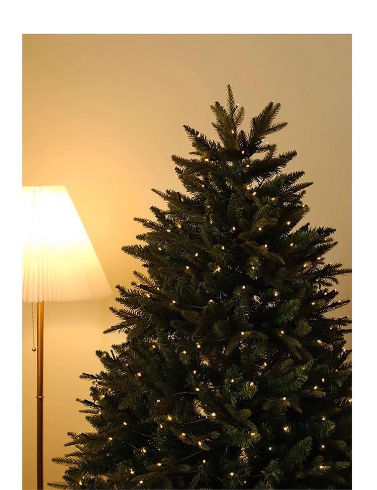 Large Artificial Christmas Tree with Dense PE and Lights - 2025 Children's Decorative Ornaments