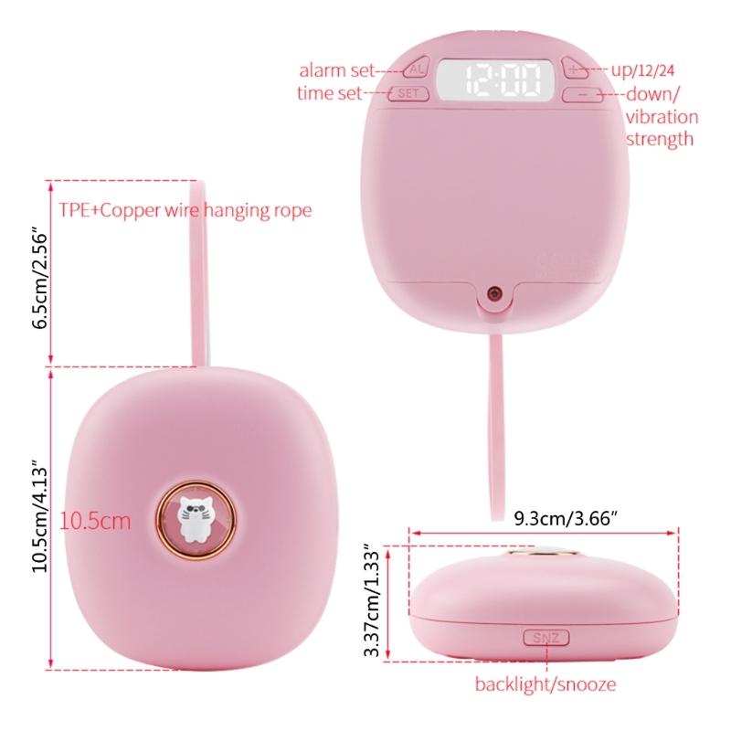 Leiser Vibrationswecker mit anpassbaren Einstellungen LED-Licht Weckuhr