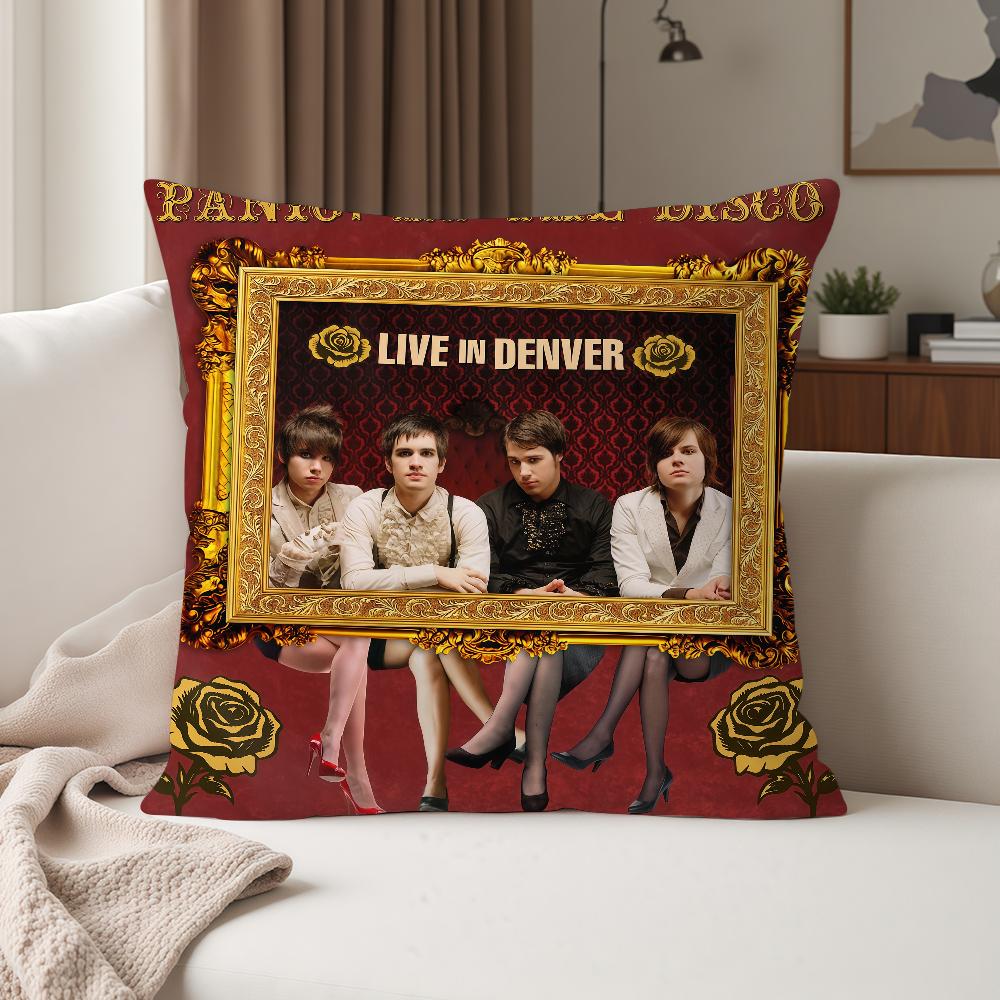 Rock Band Ppanic At The Ddisco Pillow Case Suitable For Bedrooms Living Rooms Cars Home Decoration