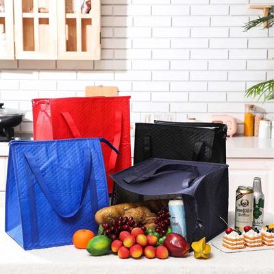 Geantă mare de cumpărături reutilizabilă, cooler, izolată, pentru alimente, picnic, camping, geantă pliabilă