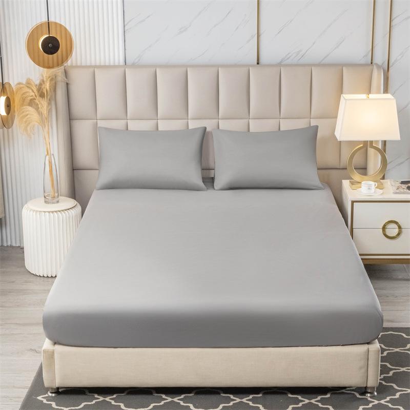 

Waterproof Breathable Mattress Protector Cover - Fitted Sheet, Anti-Slip, Dust Mite Proof, Soft Brushed Fabric, Bed Cover 120 200 30cm сірий
