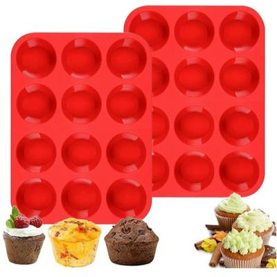 Kuchen Silikonform Backwerkzeug Einfache Entformung Backform 12 Fächer Rund Lebensmittelqualität Kuchenform Küche