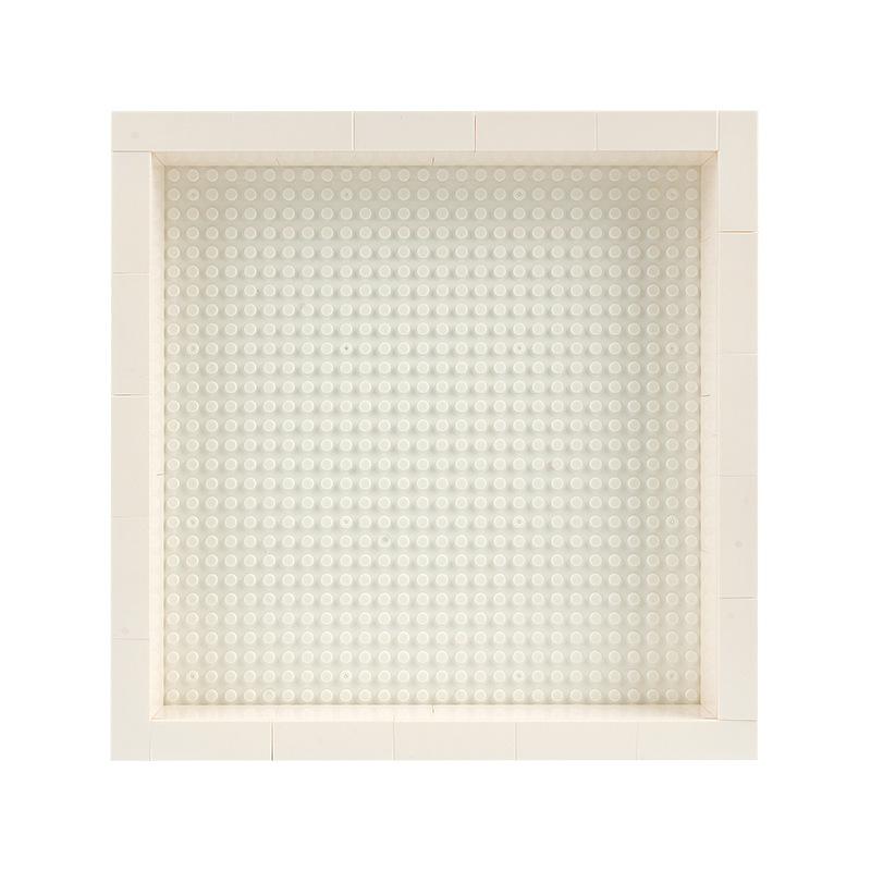 

DIY Figures Display Frame Small Building Block Parts With Clear Film Dustproof Board Showcase Ornament Base Plate MOC Bricks Toy