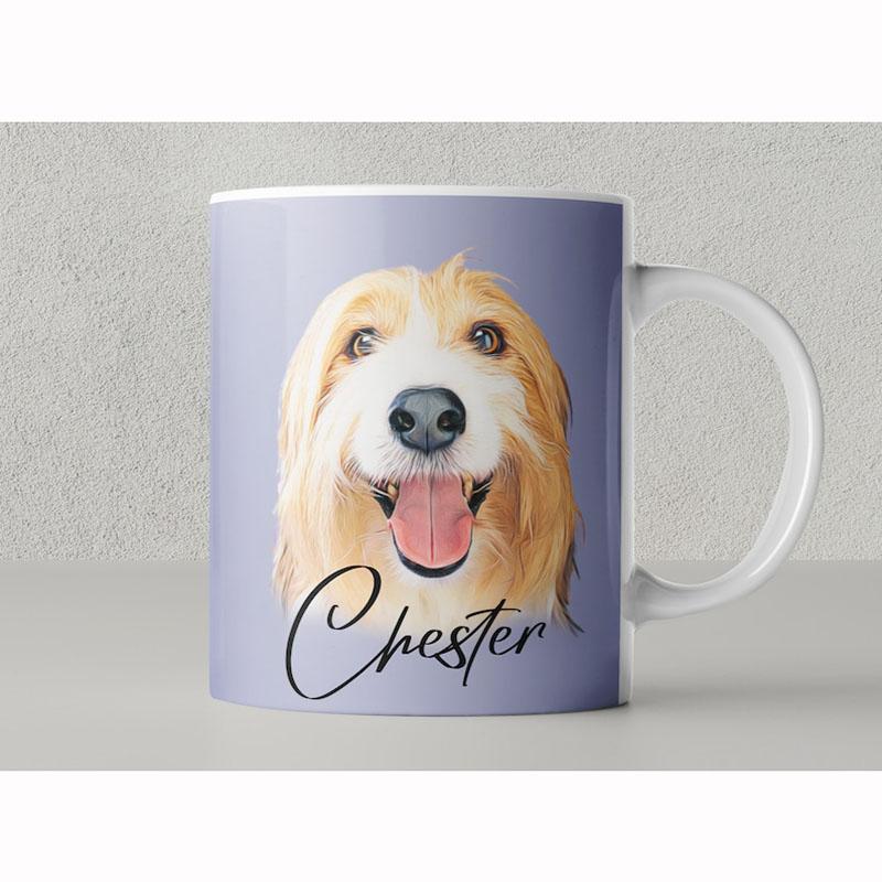 Custom Pet Photo Ceramics Mug Personalized Drinkware Pet Portrait Name Text Memorial Coffee Cup Gift for Pet Lovers