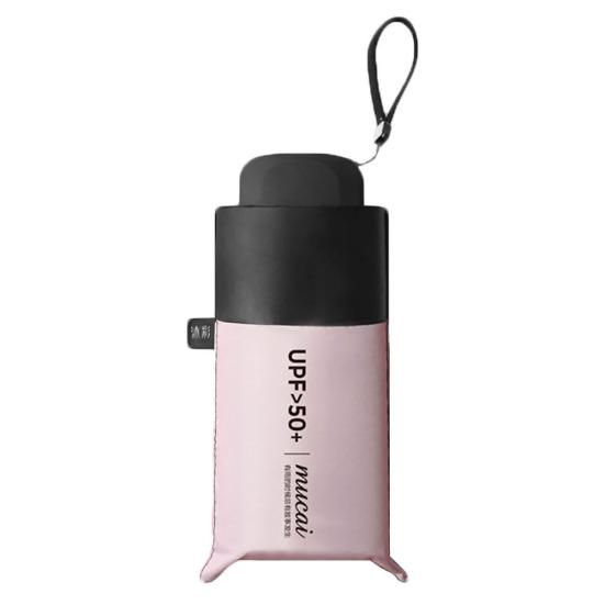 Мини-летний водонепроницаемый ветрозащитный складной зонт UPF50 + от солнца, УФ-дождя розовый