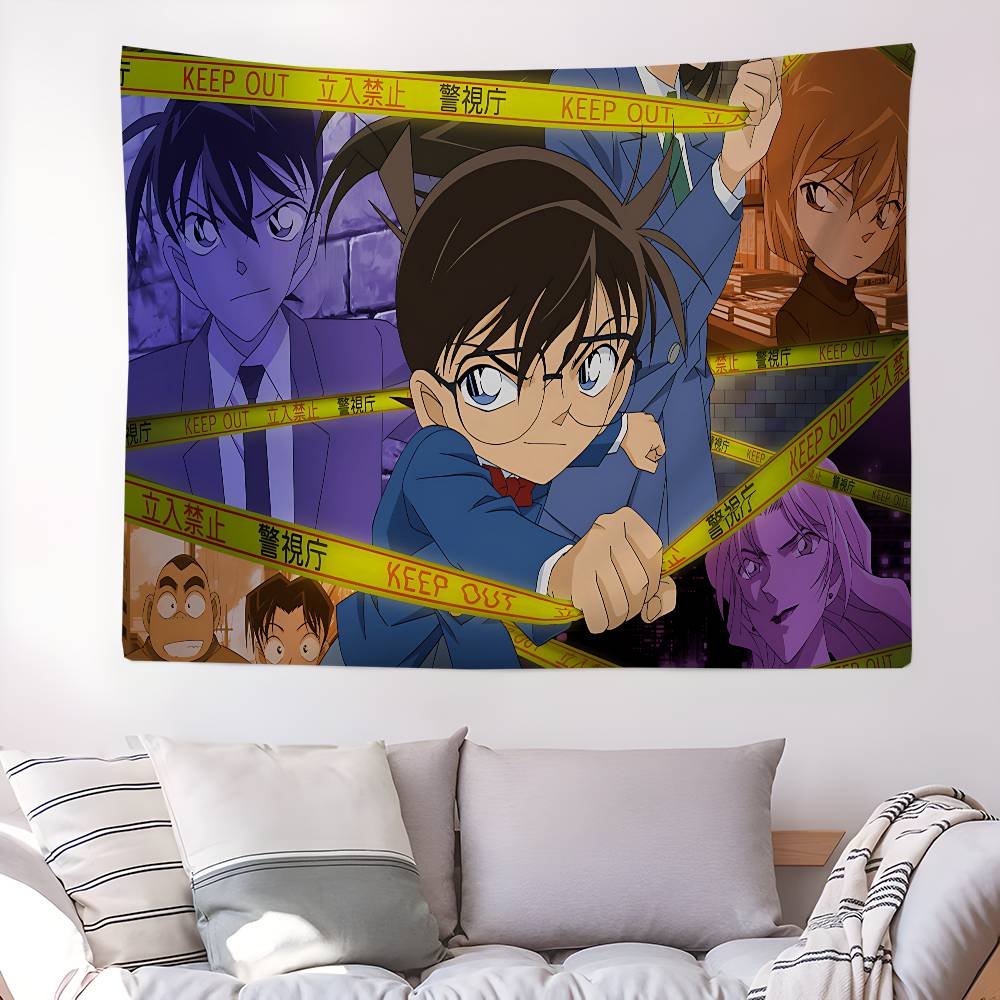 Anime Detective Conan Anime Tapestry Wall Hanging Decoration Household Wall Hanging Home Decor