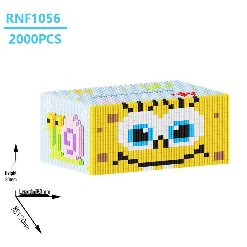 Chao Le Sen Cat Tissue Box with Handmade Bead Puzzle Ornament – DIY 3D Gift for Kids