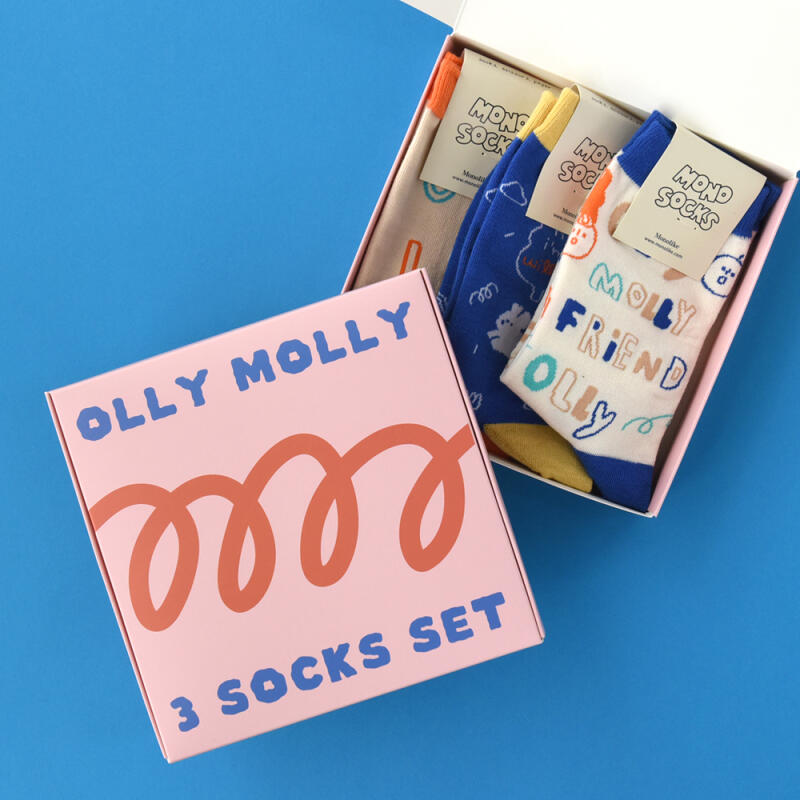 Monosocks 3-piece gift set - Ollimoli pattern