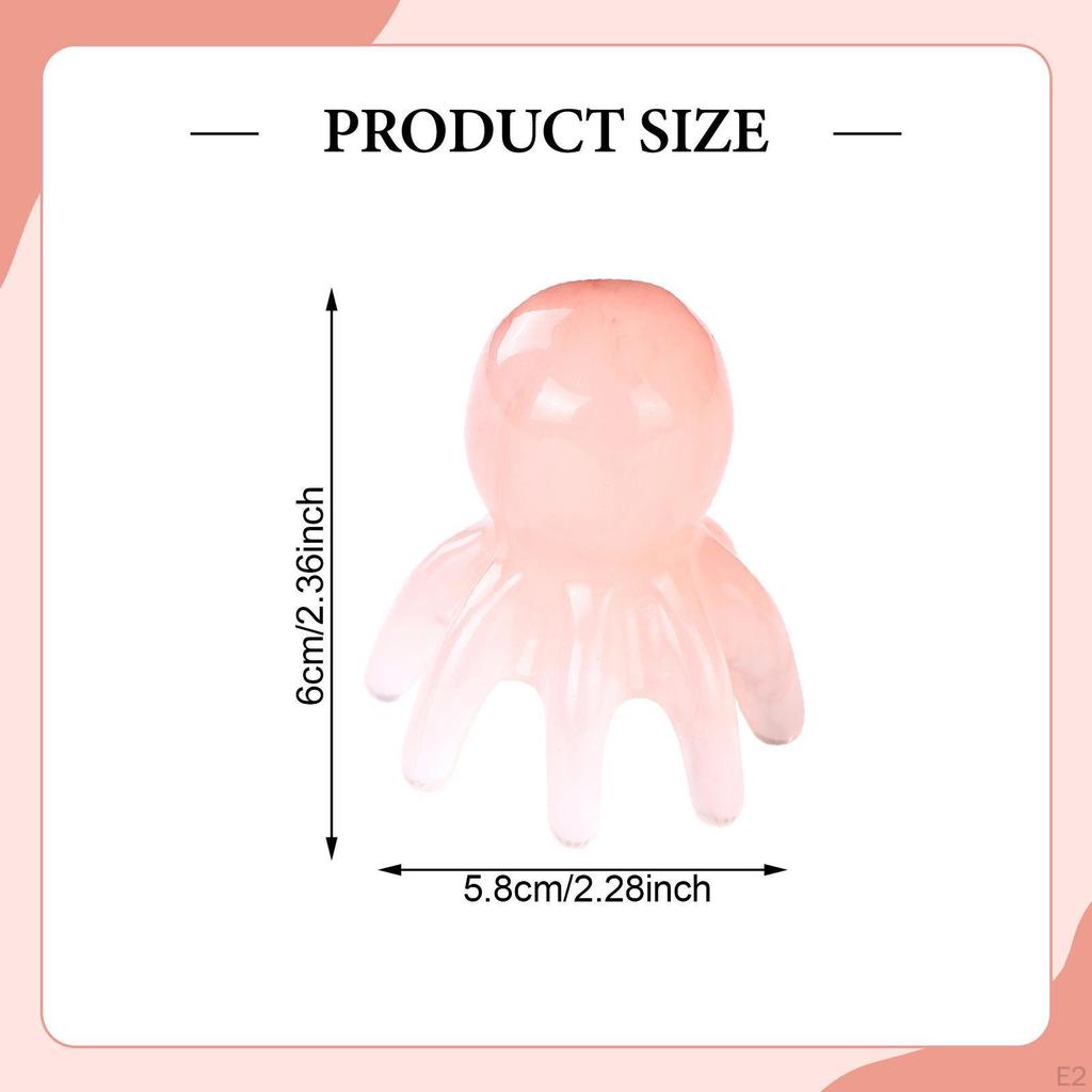 Massage Comb Head Scalp Compact with Handle Portable Meridians Tool Point for Grooming