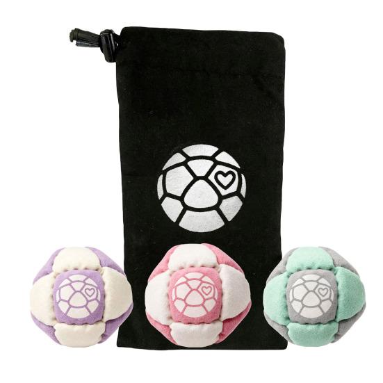 Creative Footbag Toy, Handmade Knitted Juggling Balls for Kids Adults, Colorful World Bean Bags for Outdoor Game