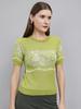 MONTE CARLO Women Regular Fit Green Top