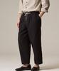 Laijeuaenbillou Garment-Dyed 330 Oxford Two-Pleated Easy Pants Washed Black