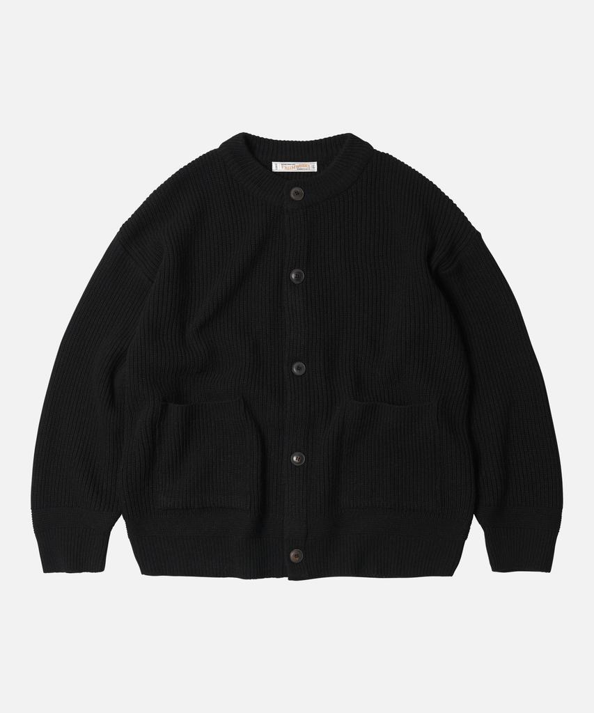 Frizmworks Heavy Wool Round Cardigan _ Black