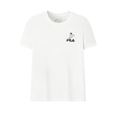 Fila Original Surf Ballon T Klassisch Einfach Gesticktes Logo Katze Retro Sportlich Lässig Vielseitig Bequem Kurzarm T-Shirt F51W619101FWT