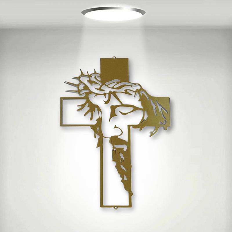 Cross Acrylic Sign, Jesus Wall Art Decor, Modern Wall Decoration, Silhouette Art, Suitable For Home Office Living Room Bedroom