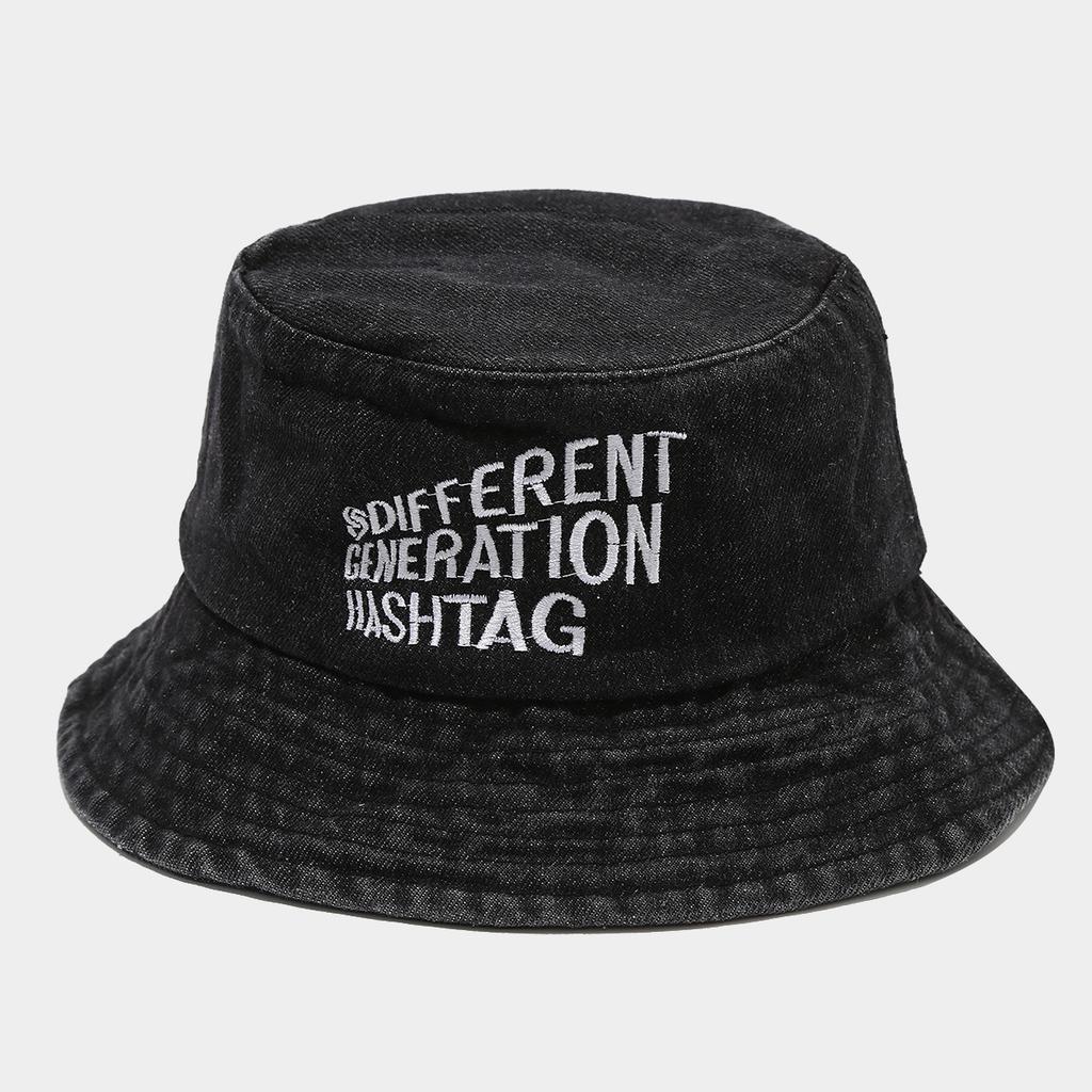 Fashion Summer Demin Cotton Bucket Hat Woman Man Trendy Sun Fisherman Cap Unisex Adult Beach Letter Panama Hats
