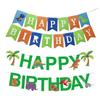 Dinosaur Party Decoration Tropical Dinosaur Birthday Flag Latte Party Decoration Dinosaur Birthday Banner