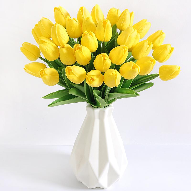 Artificial Tulip Flowers Plants For Interiors Outdoor Garden Soft Material Party Accessories Gifts For Female Festival Ornaments