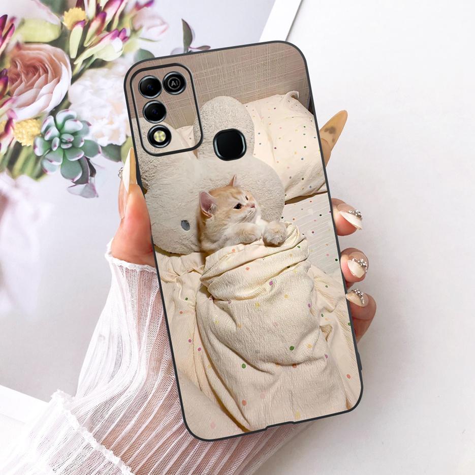 For Infinix Hot 11 Play Case Stylish Butterfly Tree Painted Cover Soft TPU Phone Case For Infinix Hot 10 Play X688C X688B Fundas