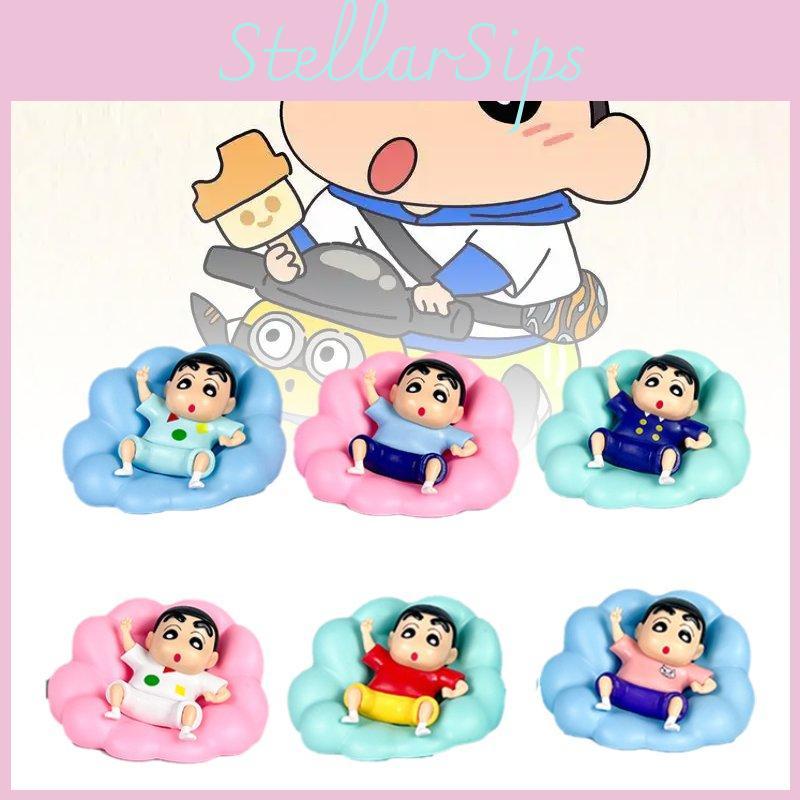 Pajamas Cloud 6pcs Crayon Shin Chan Toy Doll Pvc Model Desktop Decor Gifts Xmas