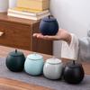 Ceramic Tea Cans Round Dried Fruit Sealed Cans Household Multifunctional Jewelry Cosmetics Tea Food Storage Cans Home Decoration