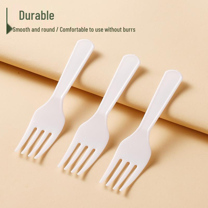 Corn Starch Biodegradable Cutlery Set: Thick Food-Grade Knife & Fork for Takeaway, Pizza & Dessert